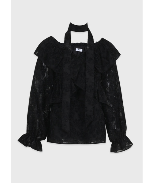 MICANE（ミケーネ）の「ケリーヘアリーストラップブラウス（シャツ/ブラウス・レディース・ブラック/クリーム・MEDIUM/LARGE/X-LARGE/SMALL）」の19枚目の写真