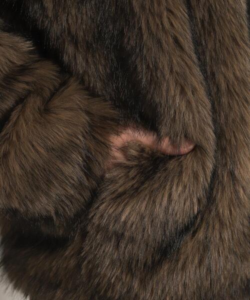 LUCY（ルーシー）の「LUCY/フェイクファーZIPブルゾン（ブルゾン・メンズ・ブラウン/ライトベージュ・MEDIUM/LARGE）」の7枚目の写真