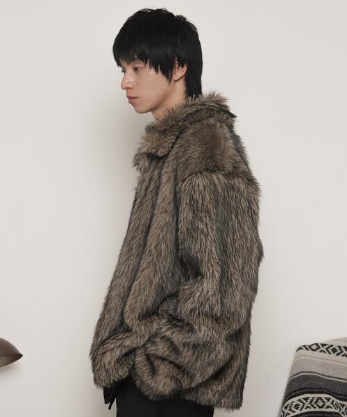 LUCY（ルーシー）の「LUCY/フェイクファーZIPブルゾン（ブルゾン・メンズ・ブラウン/ライトベージュ・MEDIUM/LARGE）」の19枚目の写真