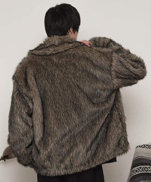 LUCY（ルーシー）の「LUCY/フェイクファーZIPブルゾン（ブルゾン・メンズ・ブラウン/ライトベージュ・MEDIUM/LARGE）」の20枚目の写真