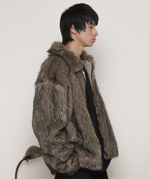 LUCY（ルーシー）の「LUCY/フェイクファーZIPブルゾン（ブルゾン・メンズ・ブラウン/ライトベージュ・MEDIUM/LARGE）」の21枚目の写真