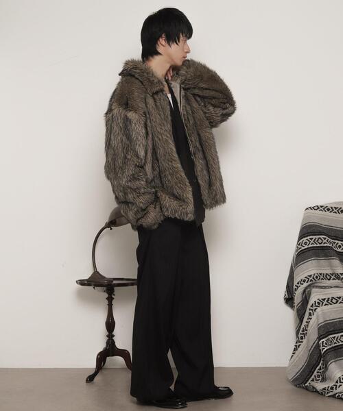 LUCY（ルーシー）の「LUCY/フェイクファーZIPブルゾン（ブルゾン・メンズ・ブラウン/ライトベージュ・MEDIUM/LARGE）」の13枚目の写真