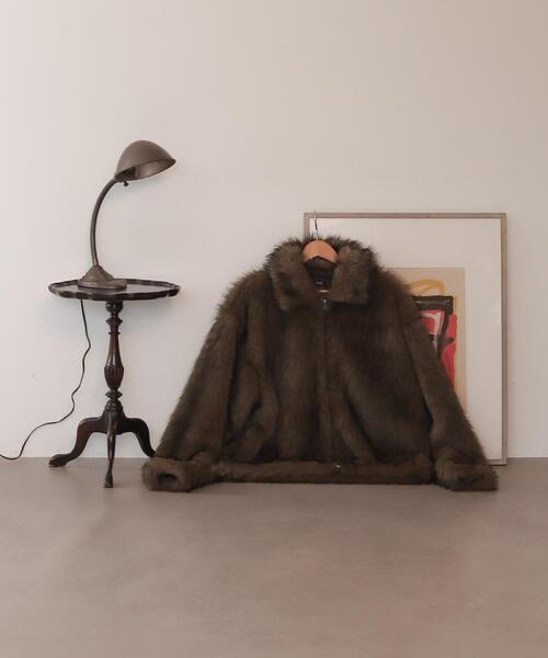 LUCY（ルーシー）の「LUCY/フェイクファーZIPブルゾン（ブルゾン・メンズ・ブラウン/ライトベージュ・MEDIUM/LARGE）」の14枚目の写真