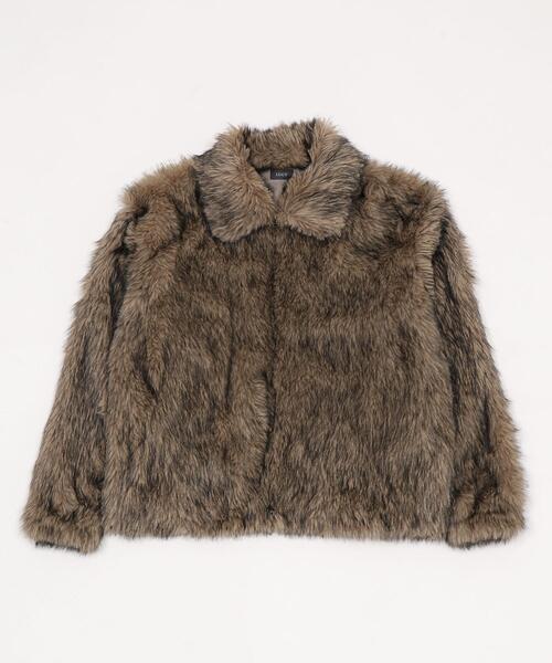 LUCY（ルーシー）の「LUCY/フェイクファーZIPブルゾン（ブルゾン・メンズ・ブラウン/ライトベージュ・MEDIUM/LARGE）」の16枚目の写真