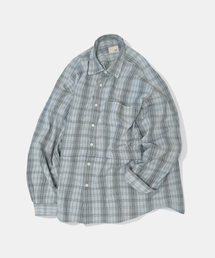 Detachable Crease Check Shirt S167 Gray Achromatic