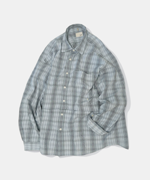 Diamond Layla(ダイアモンドレイラ)の「Detachable Crease Check Shirt S167 Gray Achromatic(シャツ/ブラウス・レディース・その他・MEDIUM/LARGE/X-LARGE)」の1枚目の写真