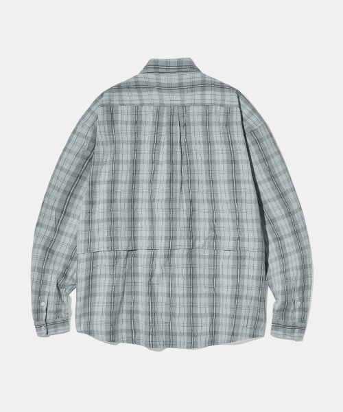 Diamond Layla(ダイアモンドレイラ)の「Detachable Crease Check Shirt S167 Gray Achromatic(シャツ/ブラウス・レディース・その他・MEDIUM/LARGE/X-LARGE)」の5枚目の写真