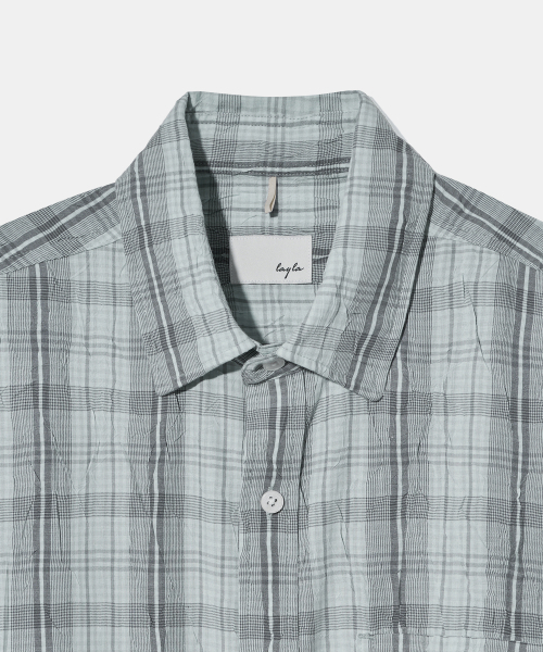 Diamond Layla(ダイアモンドレイラ)の「Detachable Crease Check Shirt S167 Gray Achromatic(シャツ/ブラウス・レディース・その他・MEDIUM/LARGE/X-LARGE)」の6枚目の写真