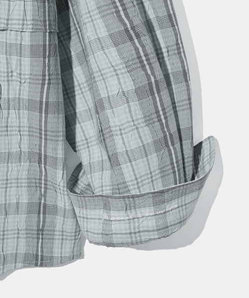 Diamond Layla(ダイアモンドレイラ)の「Detachable Crease Check Shirt S167 Gray Achromatic(シャツ/ブラウス・レディース・その他・MEDIUM/LARGE/X-LARGE)」の10枚目の写真