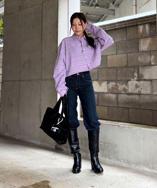 Diamond Layla(ダイアモンドレイラ)の「Detachable Crease Check Shirt S167 Gray Achromatic(シャツ/ブラウス・レディース・その他・MEDIUM/LARGE/X-LARGE)」の15枚目の写真