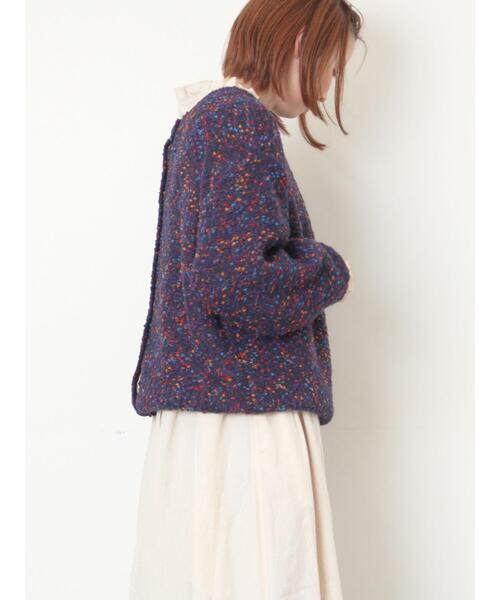 Samansa Mos2（サマンサ モスモス）の「ぽこぽこヤーン前後2WAYニット（ニット/セーター・レディース・ネイビー/レッド/ベージュ・F）」の20枚目の写真
