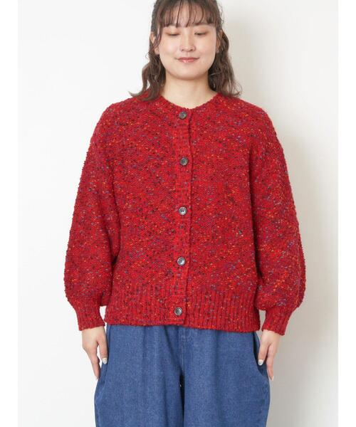 Samansa Mos2（サマンサ モスモス）の「ぽこぽこヤーン前後2WAYニット（ニット/セーター・レディース・ネイビー/レッド/ベージュ・F）」の13枚目の写真