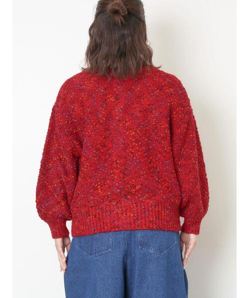 Samansa Mos2（サマンサ モスモス）の「ぽこぽこヤーン前後2WAYニット（ニット/セーター・レディース・ネイビー/レッド/ベージュ・F）」の15枚目の写真