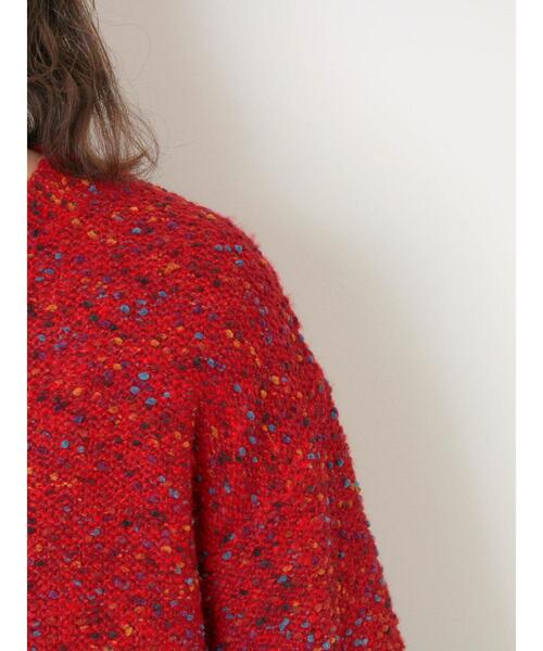 Samansa Mos2（サマンサ モスモス）の「ぽこぽこヤーン前後2WAYニット（ニット/セーター・レディース・ネイビー/レッド/ベージュ・F）」の10枚目の写真