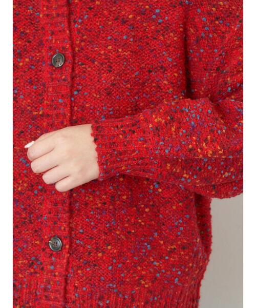 Samansa Mos2（サマンサ モスモス）の「ぽこぽこヤーン前後2WAYニット（ニット/セーター・レディース・ネイビー/レッド/ベージュ・F）」の4枚目の写真