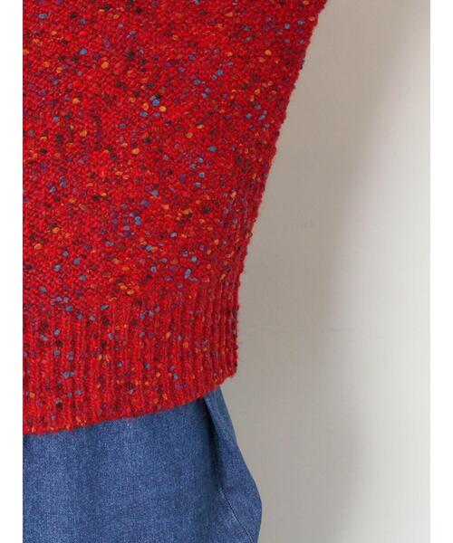Samansa Mos2（サマンサ モスモス）の「ぽこぽこヤーン前後2WAYニット（ニット/セーター・レディース・ネイビー/レッド/ベージュ・F）」の5枚目の写真