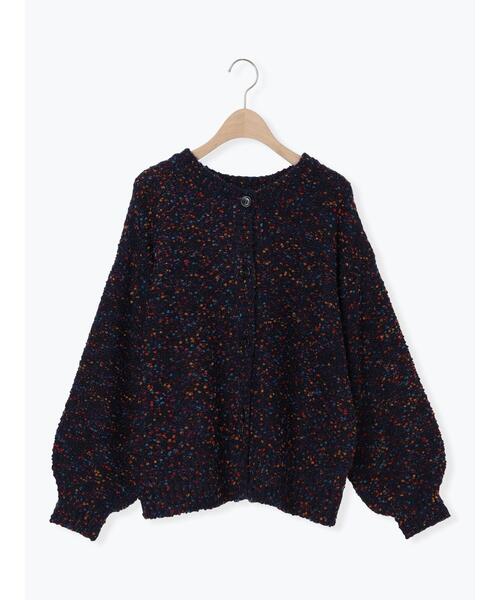 Samansa Mos2（サマンサ モスモス）の「ぽこぽこヤーン前後2WAYニット（ニット/セーター・レディース・ネイビー/レッド/ベージュ・F）」の7枚目の写真