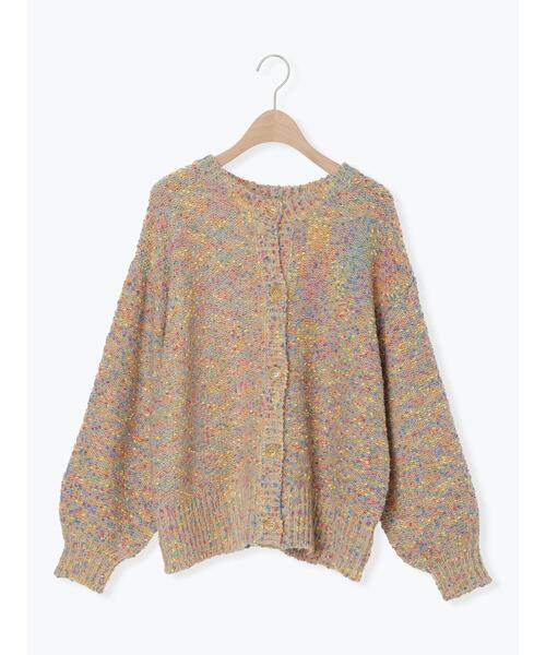 Samansa Mos2（サマンサ モスモス）の「ぽこぽこヤーン前後2WAYニット（ニット/セーター・レディース・ネイビー/レッド/ベージュ・F）」の9枚目の写真