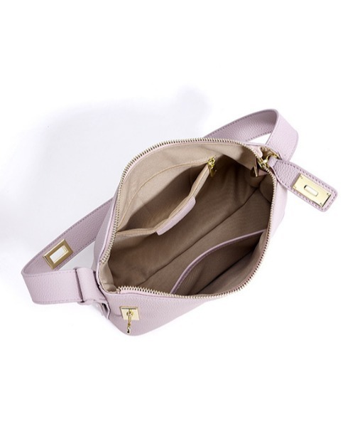 NiiNa（ニーナ）の「【 NiiNa / ニーナ 】高品質牛革ソフトレザーショルダーバッグ（ショルダーバッグ・レディース・パープル/ブラック/ホワイト・FREE）」の8枚目の写真