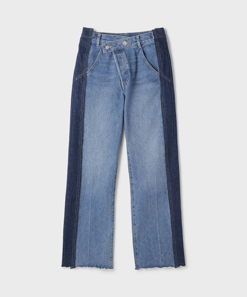 Diagram（ダイアグラム）の「リメイクフレアデニムパンツ（デニムパンツ・レディース・ブルー/ブラック・38/36）」の5枚目の写真