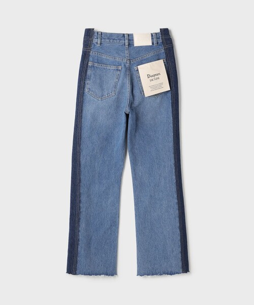 Diagram（ダイアグラム）の「リメイクフレアデニムパンツ（デニムパンツ・レディース・ブルー/ブラック・38/36）」の7枚目の写真