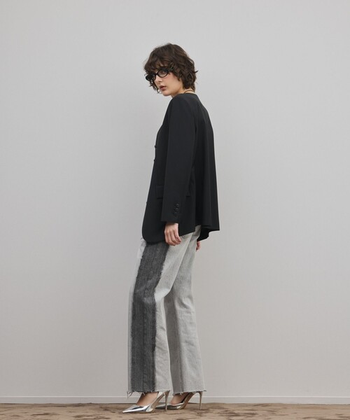 Diagram（ダイアグラム）の「リメイクフレアデニムパンツ（デニムパンツ・レディース・ブルー/ブラック・38/36）」の8枚目の写真