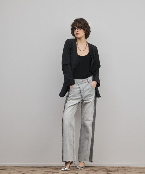 Diagram（ダイアグラム）の「リメイクフレアデニムパンツ（デニムパンツ・レディース・ブルー/ブラック・38/36）」の11枚目の写真