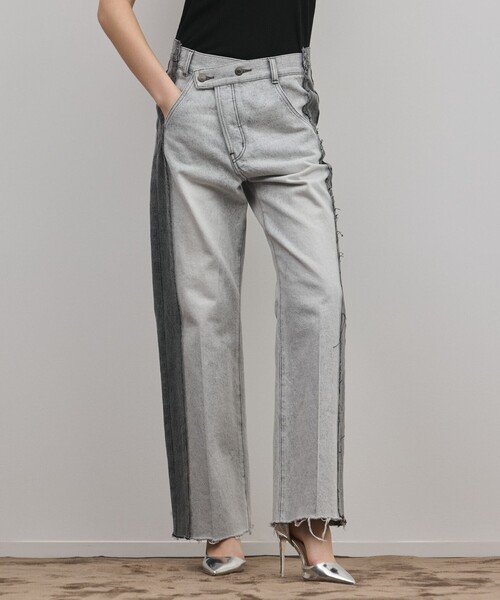 Diagram（ダイアグラム）の「リメイクフレアデニムパンツ（デニムパンツ・レディース・ブルー/ブラック・38/36）」の12枚目の写真