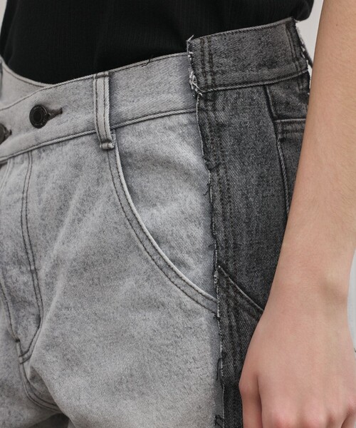 Diagram（ダイアグラム）の「リメイクフレアデニムパンツ（デニムパンツ・レディース・ブルー/ブラック・38/36）」の17枚目の写真