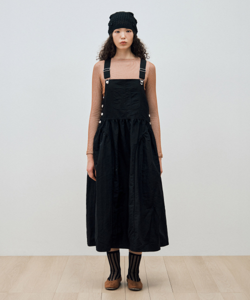 MAIS(マイス)の「SIDE PUFF NYLON OVERALL DRESS / BLACK(ワンピース・レディース・その他・FREE)」の3枚目の写真