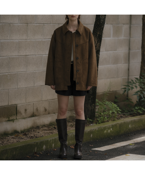 KNOWNBETTER（ノウンベター）の「Overfit field suede jacket [KNFW03JK01]_[2color]（その他アウター・レディース・その他・FREE）」の10枚目の写真