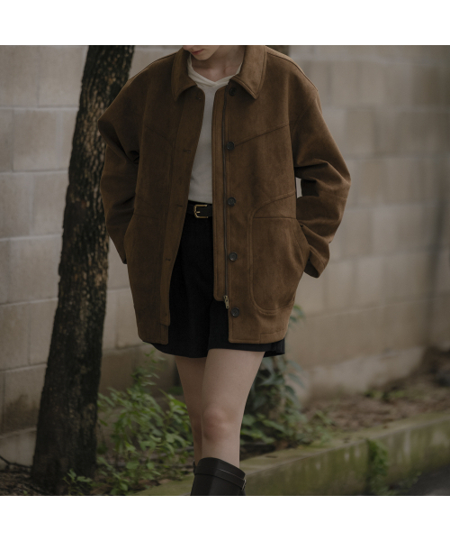KNOWNBETTER（ノウンベター）の「Overfit field suede jacket [KNFW03JK01]_[2color]（その他アウター・レディース・その他・FREE）」の11枚目の写真