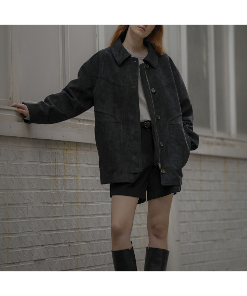 KNOWNBETTER（ノウンベター）の「Overfit field suede jacket [KNFW03JK01]_[2color]（その他アウター・レディース・その他・FREE）」の6枚目の写真