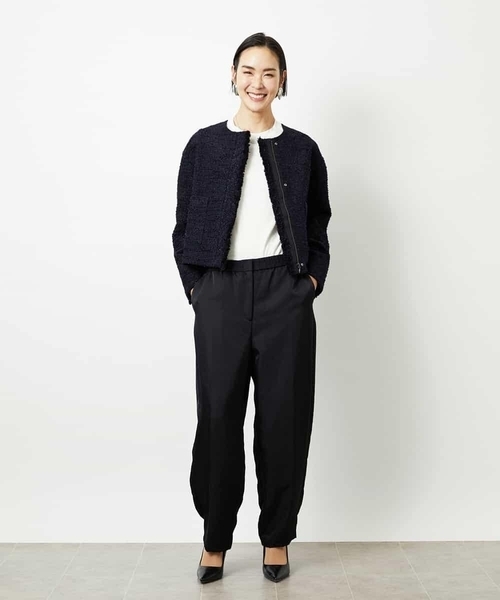 MICHEL KLEIN（ミッシェル・クラン）の「［レイヤードに最適］シアークルーネックPO（Tシャツ/カットソー・レディース・ホワイト・38）」の15枚目の写真