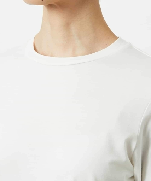 MICHEL KLEIN（ミッシェル・クラン）の「［レイヤードに最適］シアークルーネックPO（Tシャツ/カットソー・レディース・ホワイト・38）」の5枚目の写真