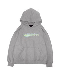 AOX（エーオーエックス）の「Stripe logo Hoodie(Oversize fit) M/Grey（パーカー）」