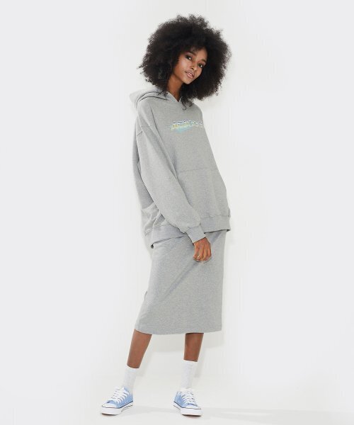 AOX(エーオーエックス)の「Stripe logo Hoodie(Oversize fit) M/Grey(パーカー・メンズ・その他・LARGE/MEDIUM/SMALL)」の5枚目の写真