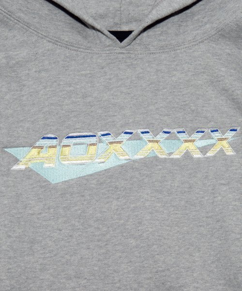 AOX(エーオーエックス)の「Stripe logo Hoodie(Oversize fit) M/Grey(パーカー・メンズ・その他・LARGE/MEDIUM/SMALL)」の3枚目の写真