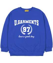 [起毛]97月桂樹オーバーサイズスウェットTシャツブルー