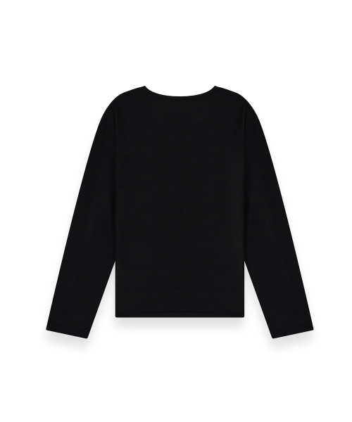 R-4(アールフォー)の「R-0037 / SEXY FIT U-NECK LONG SLEVEE(BLACK)(Tシャツ/カットソー・メンズ・ブラック・SMALL/MEDIUM/LARGE)」の2枚目の写真
