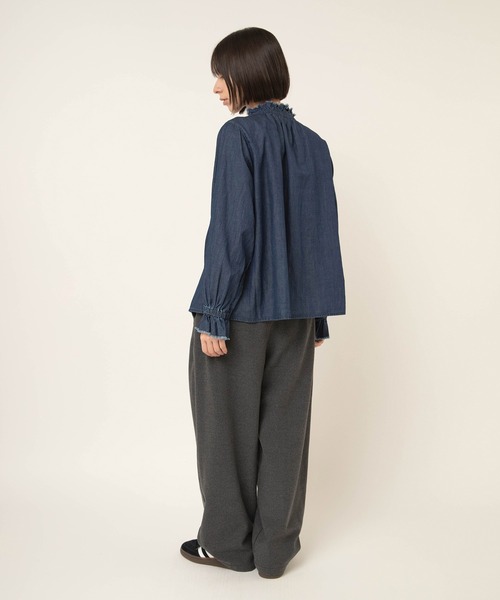 RNA-N(アールエヌエーエヌ)の「R4423 Nロゴベルトタックパンツ(その他パンツ・レディース・ライトベージュ/チャコールグレー/ライトグレー・FREE)」の18枚目の写真