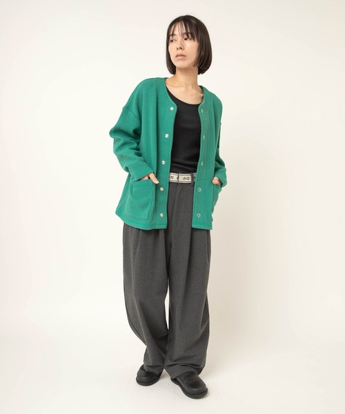 RNA-N(アールエヌエーエヌ)の「R4423 Nロゴベルトタックパンツ(その他パンツ・レディース・ライトベージュ/チャコールグレー/ライトグレー・FREE)」の16枚目の写真