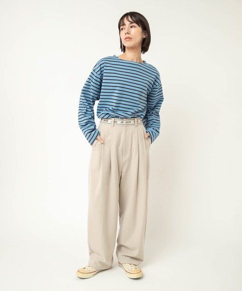 RNA-N(アールエヌエーエヌ)の「R4423 Nロゴベルトタックパンツ(その他パンツ・レディース・ライトベージュ/チャコールグレー/ライトグレー・FREE)」の19枚目の写真