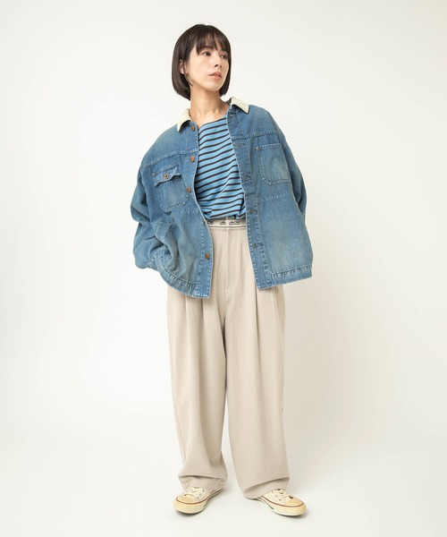 RNA-N(アールエヌエーエヌ)の「R4423 Nロゴベルトタックパンツ(その他パンツ・レディース・ライトベージュ/チャコールグレー/ライトグレー・FREE)」の20枚目の写真