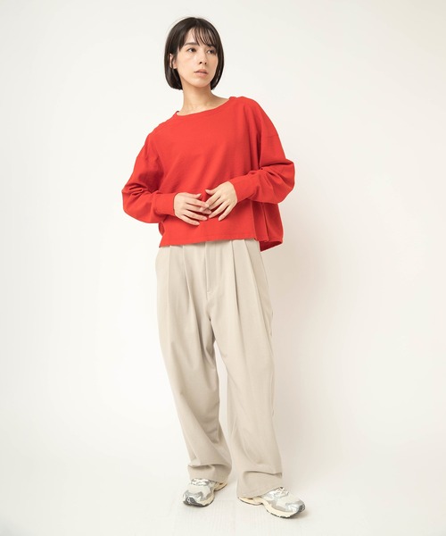 RNA-N(アールエヌエーエヌ)の「R4423 Nロゴベルトタックパンツ(その他パンツ・レディース・ライトベージュ/チャコールグレー/ライトグレー・FREE)」の22枚目の写真