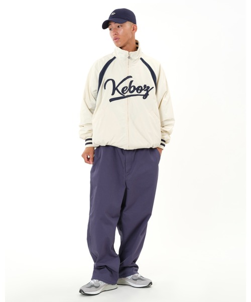 KEBOZ（ケボズ）の「SUPPLEX NYLON ICON SPORTS JACKET（ナイロンジャケット・メンズ・オフホワイト/ブラック・L/M/XL）」の11枚目の写真