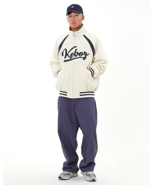 KEBOZ（ケボズ）の「SUPPLEX NYLON ICON SPORTS JACKET（ナイロンジャケット・メンズ・オフホワイト/ブラック・L/M/XL）」の10枚目の写真