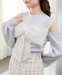 MAJESTIC LEGON | ビッグリボンチェーン付きニット(ニット/セーター)