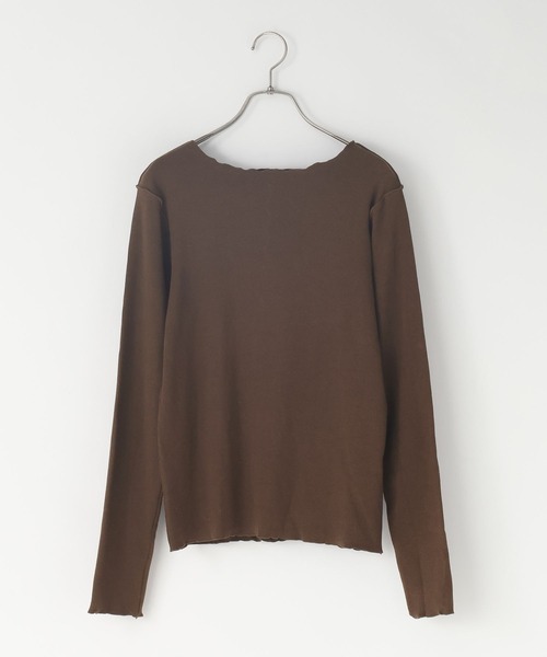 LOWRYS FARM（ローリーズファーム）の「メロークルーロングスリーブ　 635116（Tシャツ/カットソー・レディース・アイボリー/ブラック/ブラウン/イエロー・FREE）」の3枚目の写真