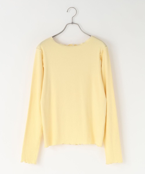 LOWRYS FARM（ローリーズファーム）の「メロークルーロングスリーブ　 635116（Tシャツ/カットソー・レディース・アイボリー/ブラック/ブラウン/イエロー・FREE）」の4枚目の写真